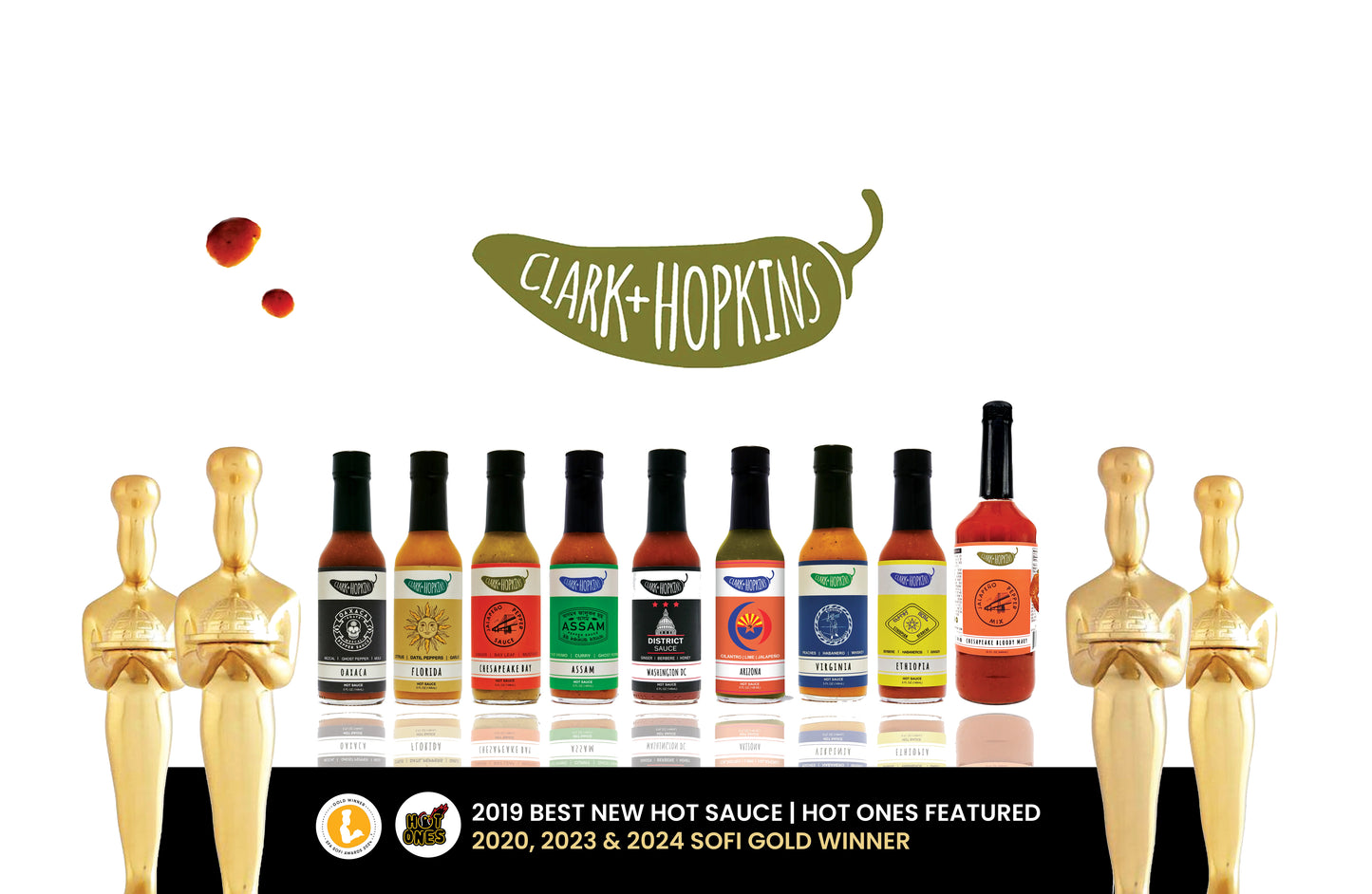 Clark and Hopkins Hot Sauce Lineup